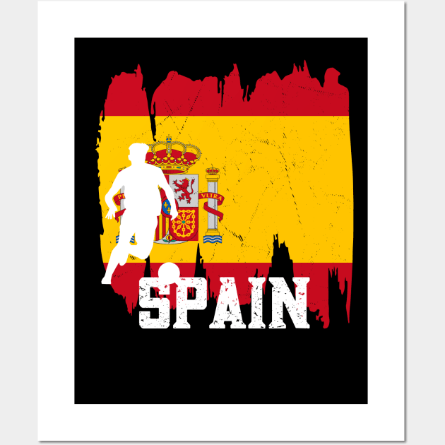 Spain Flag Soccer Football Team 2022 Wall Art by mcoshop